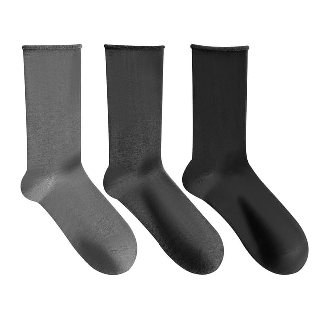 Secret® Bamboo Roll Top Crew Socks 3pk