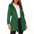 thumbnail image 3 of PRAETER Nouveau Imperméable Léger pour Femmes, Veste Imperméable à Capuche pour Randonnée en Plein Air, Longue Veste de Pluie Active, 3 of 4