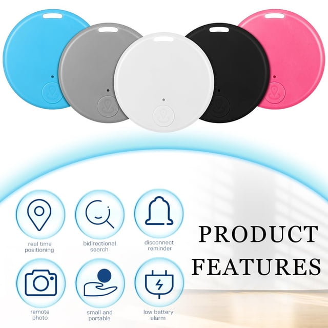 KEINXS 3 Pcs Traqueur d'Objets Portable Intelligent GPS pour Clés, Localisateur pour iOS/Android, Mini Étiquette Bluetooth Anti-Perte, Traqueur d'Objets pour Téléphone pour Enfants, Voiture, Portefeuille, Bagage, Animal, Noir