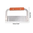thumbnail image 3 of TIMIFIS Kitchen Gadgets Wooden Handle Wave Cutter Wooden Handle Cutter Potato Stainless Steel Multifunctional Wolf Tooth Potato Knife Kitchen & Dining, 3 of 6