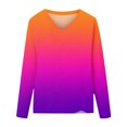 thumbnail image 4 of Hauts à Manches Longues pour Femmes Mode Décontractée Col en V Confortable Haut Imprimé T-Shirt Blouse Hauts Col en V pour Femmes Hauts Décontractés Mode pour Femmes Hauts à Manches Longues, 4 of 4