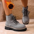 thumbnail image 2 of Fall Boots for Women, Cozy Fleece-Lined Short Boots for Versatile Winter Wear, 2 of 9