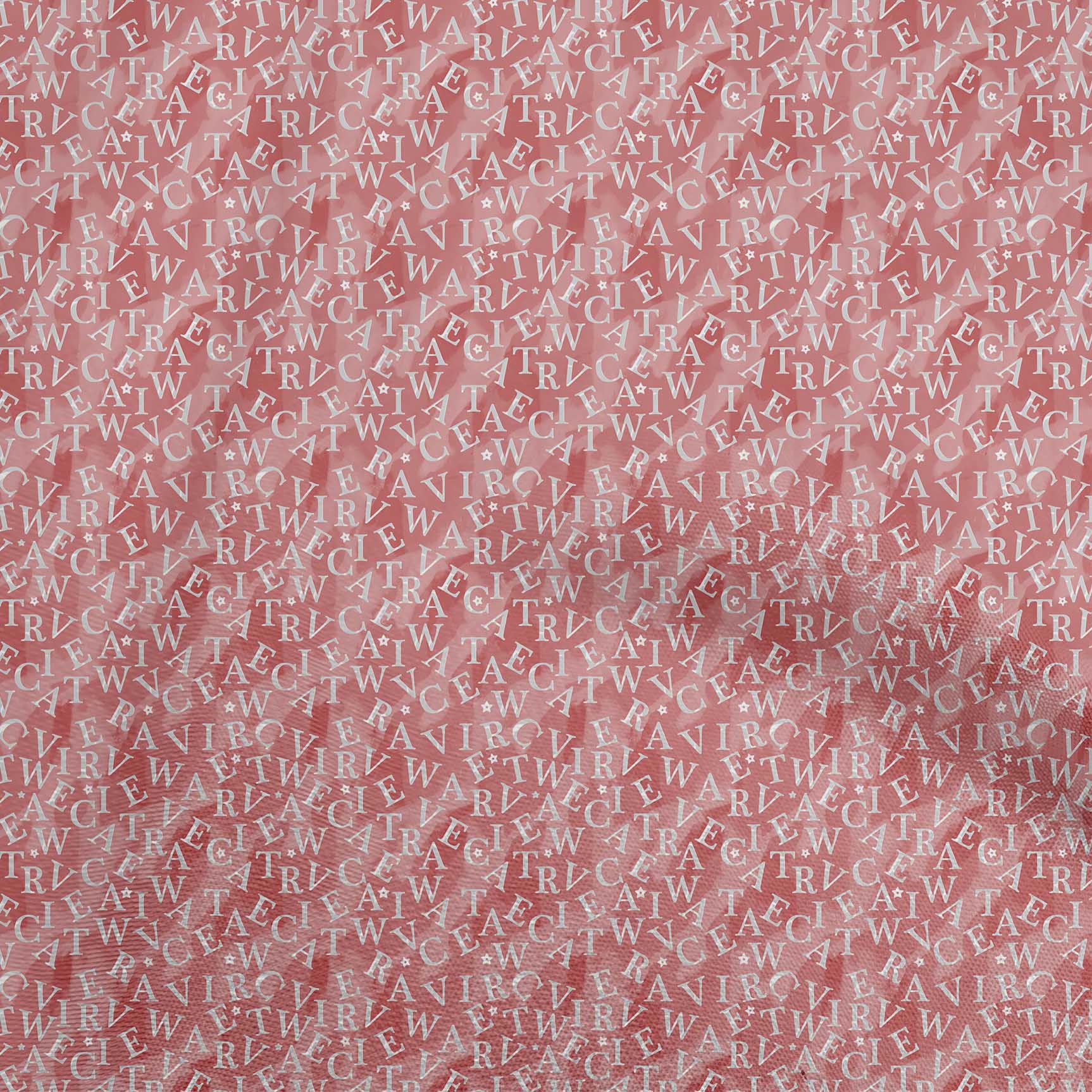 oneOone Rayon Red Fabric Text Dress Material Fabric Print Fabric By The Yard 56 Inch Wide