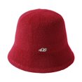 thumbnail image 1 of Women Bucket Hat Metal Decoration Solid Color Ear Protection Hat Faux Mink Velvet Anti Deformation Adjustable Rope Cap for Holiday, 1 of 10