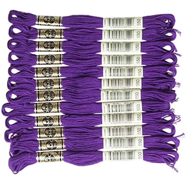 DMC coton 6 brins fil à broder, 8 m (8.7 yd), violet