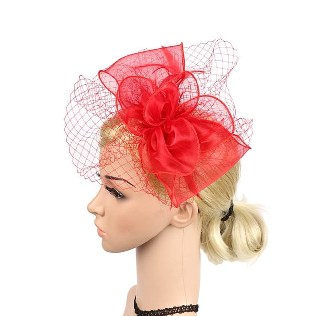 Bonnet de Fête Fascinator Style Royal Décoratif Beau Rétro Ball Parti Chapeau de Tête Décor