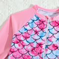 thumbnail image 4 of MIASHUI Maillots de Bain une Pièce pour Filles, Maillot Dermoprotecteur à Manches Longues pour Enfants, Rouge, 5-6 Ans, 4 of 6