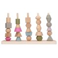 thumbnail image 2 of Shape Blocks Stacking Toy,  Matching Set Educational Wood Different Color Glazed Edges Improve Thinking Skills  For Children For Home, 2 of 8