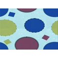 thumbnail image 1 of Ahgly Company Machine Washable Indoor Rectangle Transitional Blue Lagoon Blue Area Rugs, 2' x 4', 1 of 7