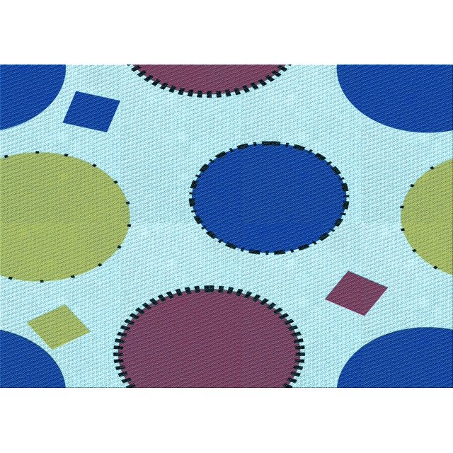Ahgly Company Machine Washable Indoor Rectangle Transitional Blue Lagoon Blue Area Rugs, 4' x 6'