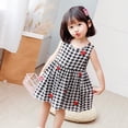 thumbnail image 4 of WEAIXIMIUNG Robes pour Ados Décontractées à Manches Courtes Été Robe Sans Manches pour Tout-Petites Filles à Imprimés de Fraises à Volants Robe Décontractée Vêtements, 4 of 7