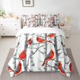 thumbnail image 2 of Erosebridal Cardinal Bird Bed in a Bag Full size, Birch Branches Bedding Sets, Microfiber, 2 of 5
