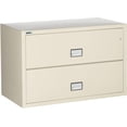 thumbnail image 1 of PHOENIX SAFE Lateral 44 inch 2-Drawer Fireproof File Cabinet with Key Lock, Water Seal, Putty, LAT2W44P, 1 of 4