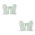 thumbnail image 4 of QualitChoice 1 Paire de Gants de Four en Polyester Mitaines Résistantes à la Chaleur pour Cuisine Micro-Ondes Vert 2Ensemble, 4 of 6