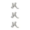 thumbnail image 1 of relayinert Soft Five Toe Socks Stretchable Cotton High Crew Socks Athletic Solid Socks Grey 3Set, 1 of 6
