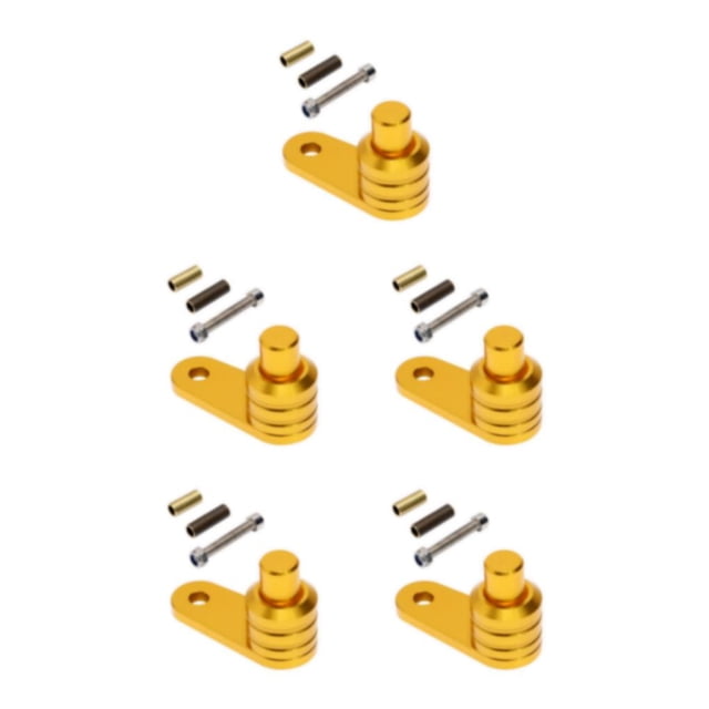 stanreset 1/2/3/5 Universal Aluminum Alloy Motorcycle Brake Lock Switch Replacement Motorbike Parking Button Lever Motorcycles Repair Gold 5PCS