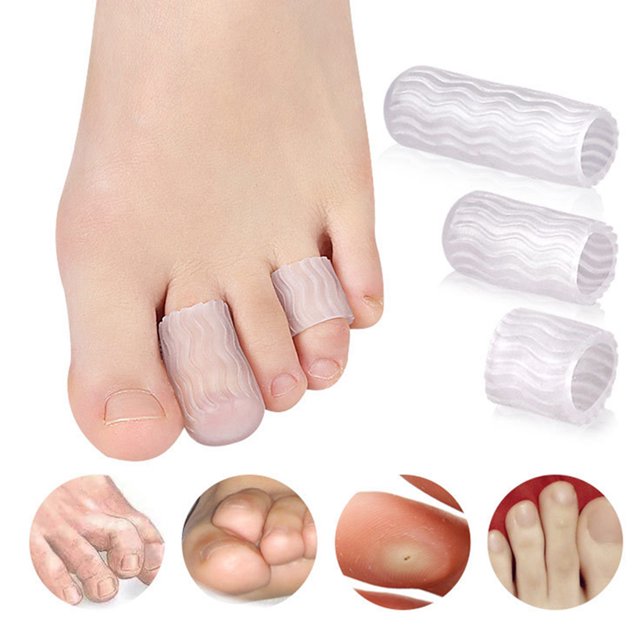 5 Pcs Protège-Orteils Découpables en Gel pour Orteils et Bouchons de Doigts, Couvre-Orteils pour Maïs, Blister