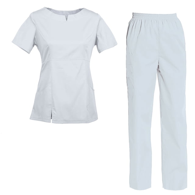 Women's Scrubs Set Scrub Top and Pants Scrubs Set