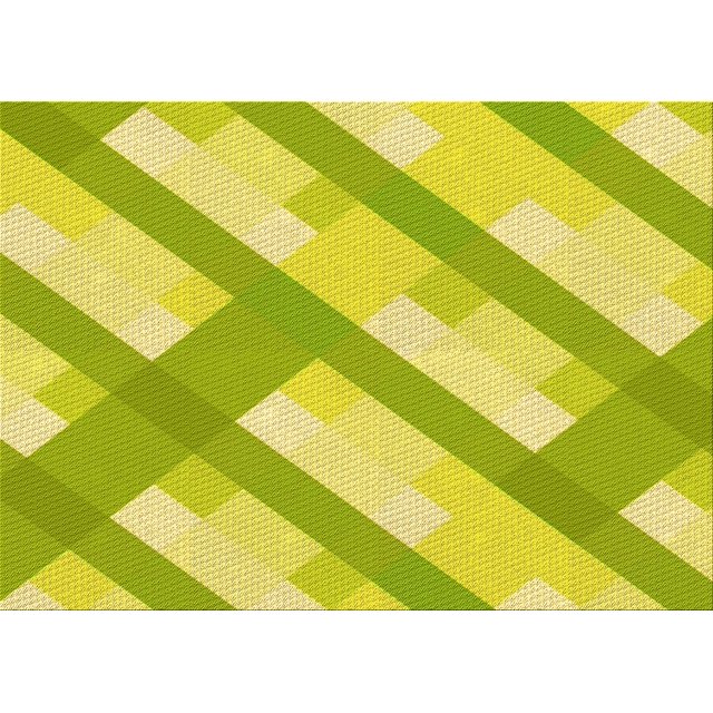 Ahgly Tapis Rectangulaire Lavable en Machine Intérieur Transitionnel Vert Pistache, 5 Pieds x 7 Pieds