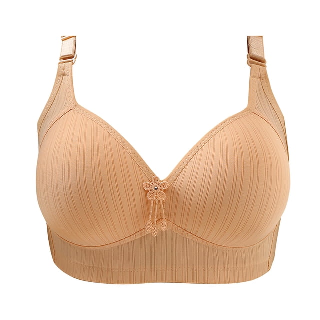 Clearance Sale 2025 Bra Women Clearance Lace Back Button Shaping Cup Adjustable Shoulder Strap Large Size Bra