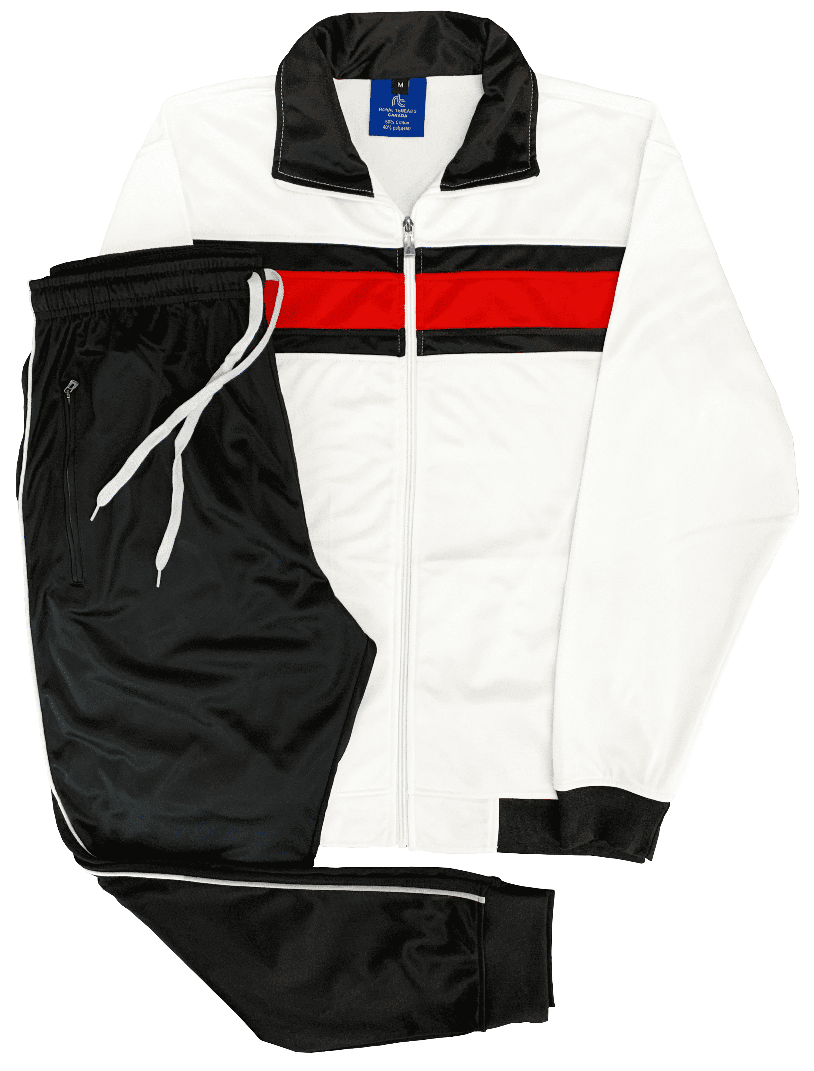 Men's Tracksuit contrast Color 2-piece Set