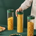 thumbnail image 1 of LSLJS Pasta Storage Container with Lid, Tall Clear Airtight Food Storage Jar with Lid Kitchen Pantry Storage Container for Spaghetti Jars Flour Cereals Coffee Beans, Spaghetti Can, 1 of 7