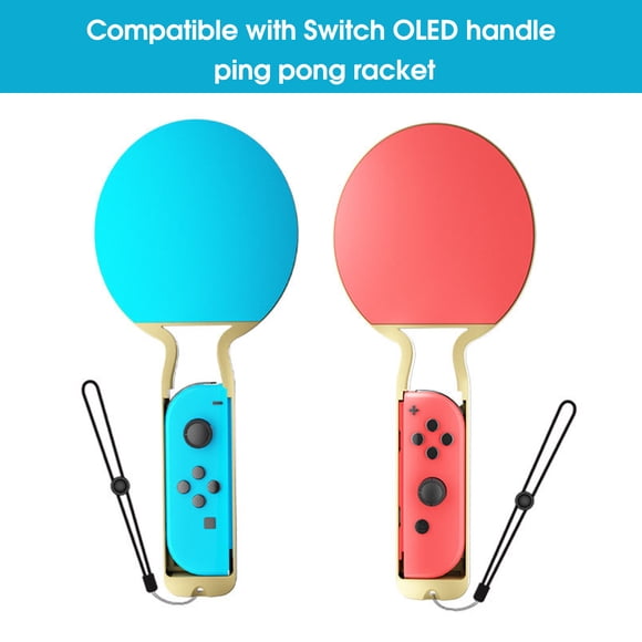 Aofa 2Pcs Controller Grip Comfortable Grip Game Accessory Driver-free Responsive Professional Enhance Gaming Experience Table Tennis Racket Shape VR Gaming Controller Handle Grip for Switch OLED
