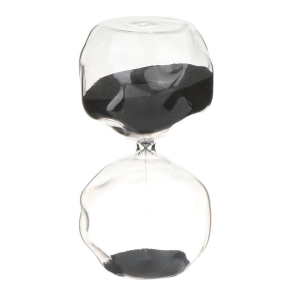 GUOOL Glass Hourglass 30 Minutes Timming Gadget Creative Modern Bathroom Sandglass Black