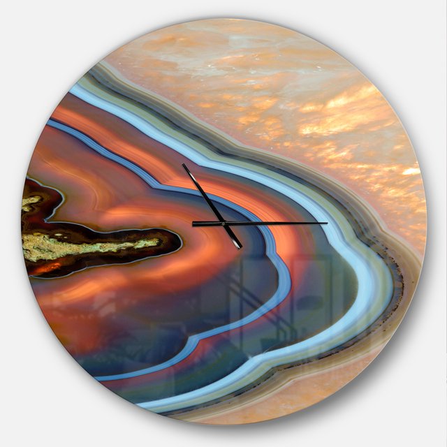 Designart 'Abstract Mineral Texture ' Modern wall clock