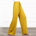 thumbnail image 4 of Dealovy Yoga Pants for Women Casual Loose Comfy Solid Color Full Length High Waisted Drawstring Lounge Pants, 4 of 6