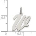 thumbnail image 3 of 925 Sterling Silver Dainty Letter W Initial Name Monogram Necklace Charm Pendant, 3 of 8