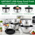thumbnail image 4 of WEPSEN Mixing Bowls Set, 25PCS Stainless Steel Mixing Bowl with Lid Set, Large Nesting Bowls 7, 4.5, 3,2, 1.5QT, Measuring Cups and Spoons Baking Utensils Metal Bowl for Kitchen Prep, 4 of 9