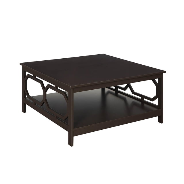 Convenience Concepts Omega Table Basse Carrée de 36 Pouces en Fini Bois Espresso