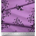 thumbnail image 1 of Soimoi Poly Georgette Fabric Leaves & Floral Block Fabric Prints By Yard 52 Inch Wide, 1 of 3