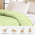 thumbnail image 4 of Imitation Rabbit Fleece Blanket,Double Layer,Thickened Solid Color,Office Nap Blanket,Comfortable,Home Decor,Warmth,Softness,Elastic Edge,PENDANE,Green, 4 of 6