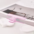 thumbnail image 2 of Sentmoon Plastic Clear Clips Clamps Plastic Clip Transparent Dovetail Clip Data Clip Study Office Supplies Long Tail Clip Small Bills Clip Small Size Transparent Clip Food Clip, 2 of 7
