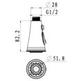 thumbnail image 4 of Pulvérisateur de Robinet de Cuisine Tête de Pulvérisation Extractible 2 Fonctions de Robinet Pièces de Rechange pour Évier Accessoire de Lavage, 4 of 7