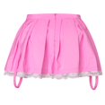 thumbnail image 4 of Women Lace Patchwork Mini Pleated High Waist Goth Skirts, 4 of 6