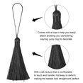 thumbnail image 3 of Unique Bargains 6.5' Silky Bookmark Tassels with Loop for DIY Craft Accessory, 8Pack Black, 3 of 5