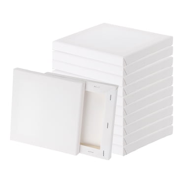 Uxcell Canvas for Painting, 15 Pack 6x6" Blank Cotton Canvas for Various Paints