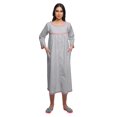 thumbnail image 4 of Moomaya Chemise de Nuit Boutonnée en Coton Imprimé pour Femmes, Robe de Nuit d'Allaitement, 4 of 5