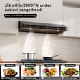 thumbnail image 2 of 30 In. 900 CFM Ducted Under Cabinet Range Hood In Black Stainless Steel With Dishwasher Filter, 2 of 9