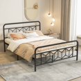 thumbnail image 1 of Costway Queen Size Bed Frame Mattress Foundation with Headboard 12.5" Under-bed Storage Black, 1 of 10