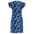 thumbnail image 4 of Pisexur Robe à Manches Courtes Col en V Longueur Genou Mode Femmes Robes Été Imprimé Décontracté Col en V Manches Courtes Bouton Vacances Plage Robe Femmes Robe, 4 of 4