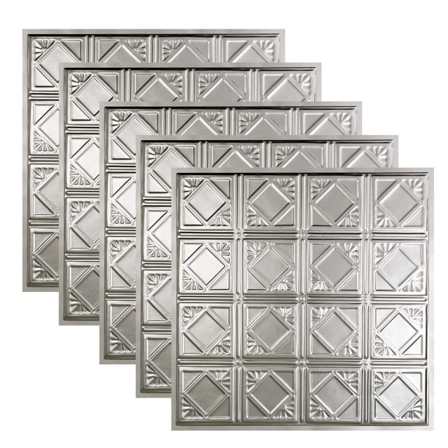 Great Lakes Tin Ludington Clear 2ft x 2ft Lay In Ceiling Tiles (5 Pack)