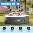 thumbnail image 1 of CO-Z 7' Inflatable Hot Tub Portable 4-6 Person Round Spa Tub for Patio Backyard Gray, 1 of 9