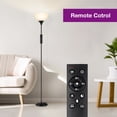 thumbnail image 2 of OUTON 71" Torchiere Floor Lamp with Remote, 4 Color Temperature Modern LED Standing Light for Living Room, Black, 2 of 8