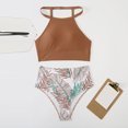 thumbnail image 2 of Womens Bathing Suits Two Piece Womens Solid Bikini Strap Bikini Deep V Sexy Split Swimsuit Set Two Piece Set Swimming Suit Two Piece Bathing Suits for Women Two Piece Sets for Women, 2 of 5