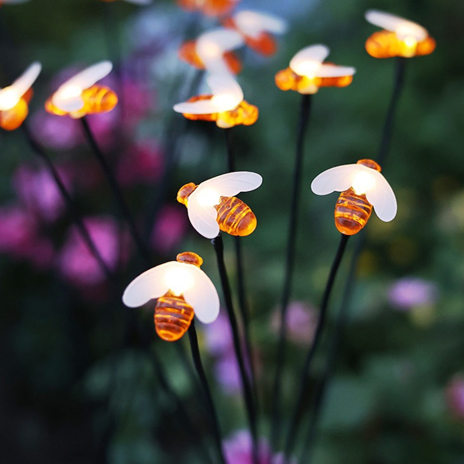 Suncoda Plastic Solar Lights, Outdoor Fireflies Solar Lights Patio Garden Arrangement Ambience Decoration String Lights Outdoor Ground