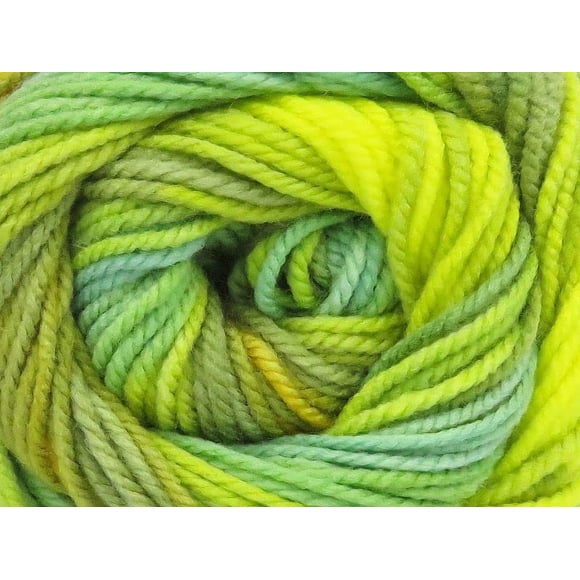 Magic Worsted - Abricot Vert + Acrylique Auto-Rayant Poids Worsted 202 Verges (185 Mètres) 3.53 Onces (100 Grammes)